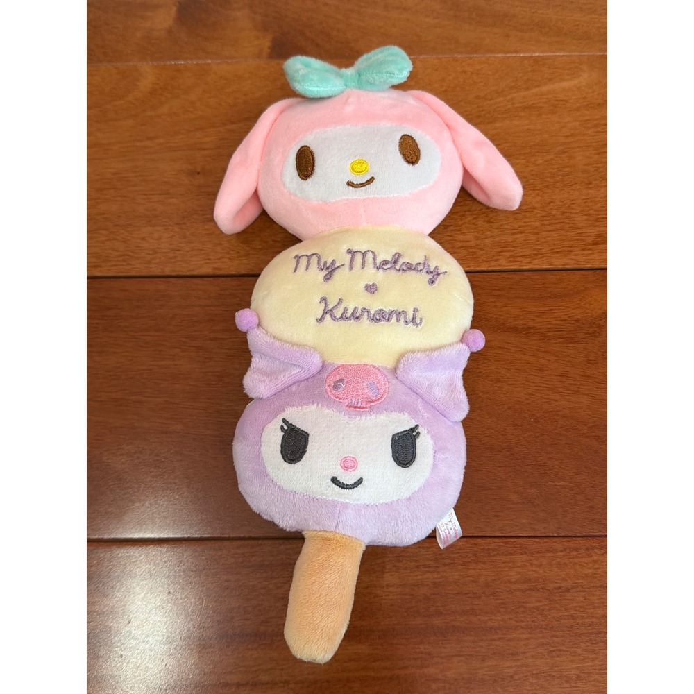 Sanrio My Melody Kuromi Dango Plush‎ Stick Pink Purple Pastel 10 Inch